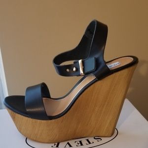Steve Madden Boozey Black Leather